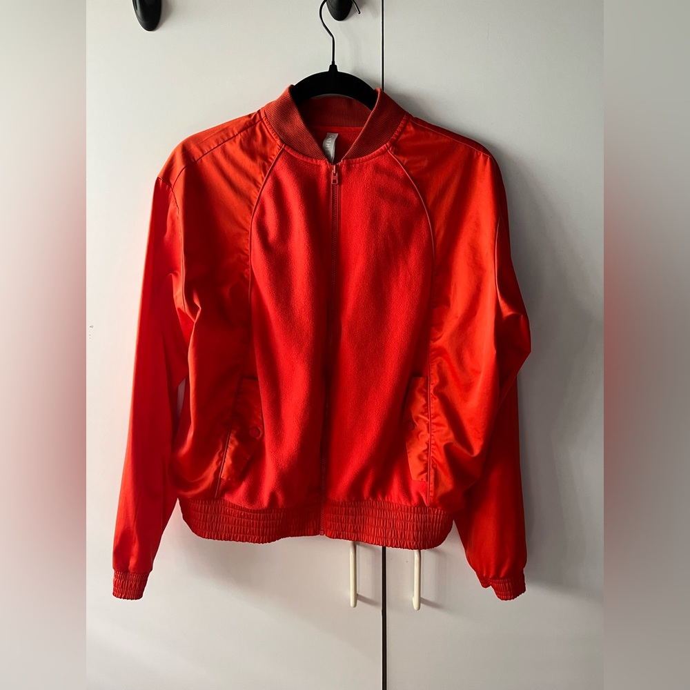 Athleta Bomber Jacket in Red